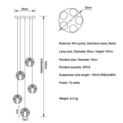 Adonis Suspension Water Drop Chandelier（ 43 - Light customized） - Lightings Menu