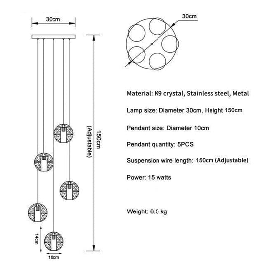 Adonis Suspension Water Drop Chandelier（ 43 - Light customized） - Lightings Menu