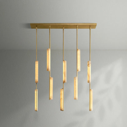 Aedubon Alabaster Linear Chandelier - Lightings Menu
