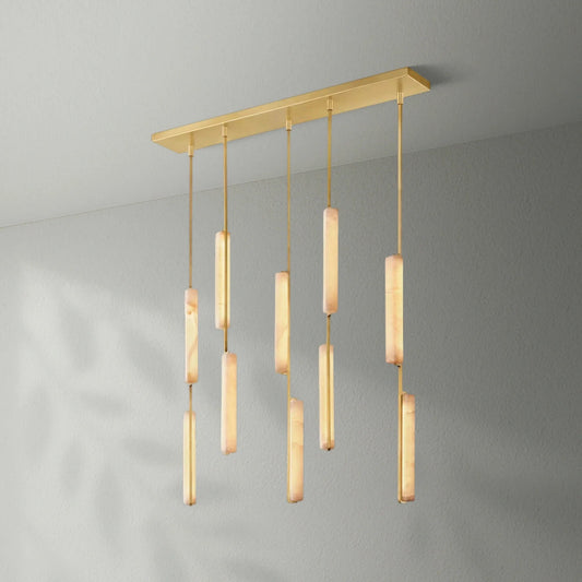 Aedubon Alabaster Linear Chandelier - Lightings Menu