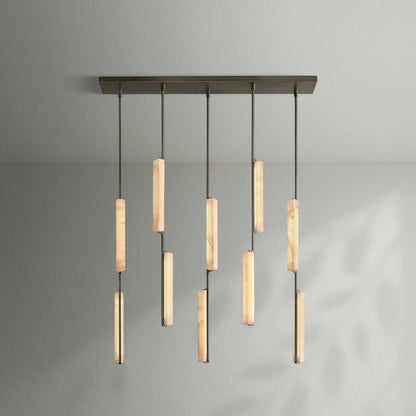 Aedubon Alabaster Linear Chandelier - Lightings Menu