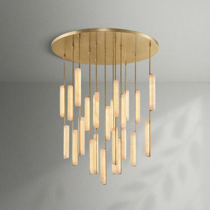 Aedubon Alabaster Round Chandelier - Lightings Menu