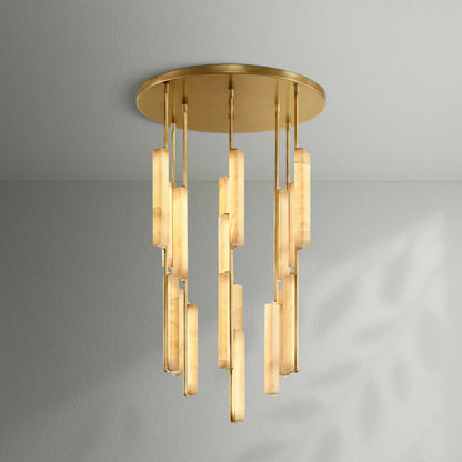 Aedubon Alabaster Round Chandelier - Lightings Menu