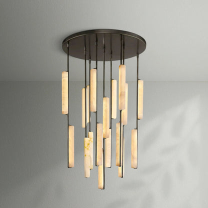 Aedubon Alabaster Round Chandelier - Lightings Menu