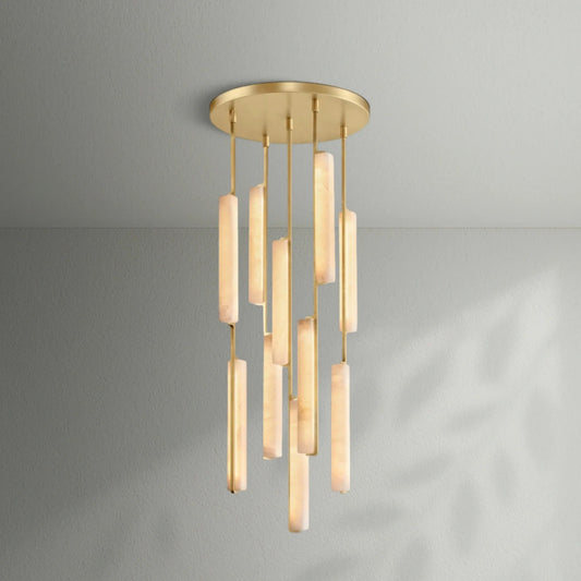Aedubon Alabaster Round Chandelier - Lightings Menu