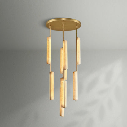 Aedubon Alabaster Round Chandelier - Lightings Menu