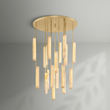 Aedubon Alabaster Round Chandelier - Lightings Menu