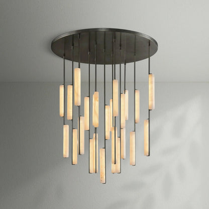 Aedubon Alabaster Round Chandelier - Lightings Menu
