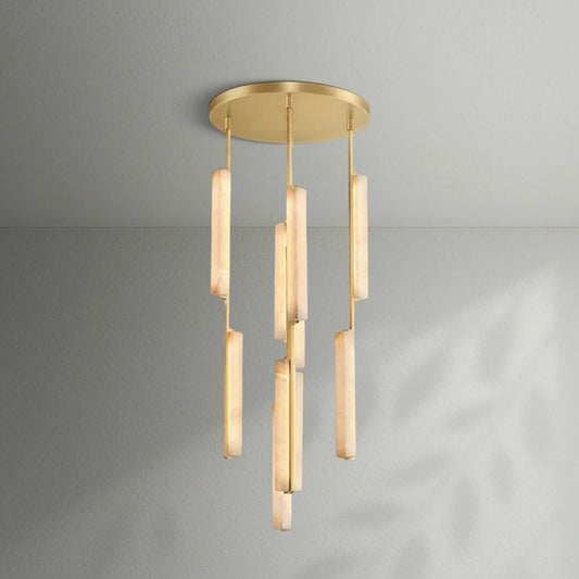 Aedubon Alabaster Round Chandelier - Lightings Menu
