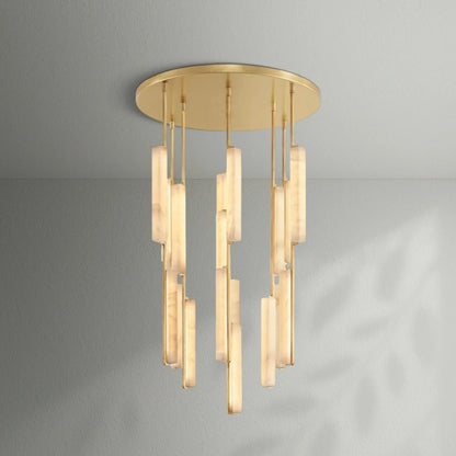Aedubon Alabaster Round Chandelier - Lightings Menu