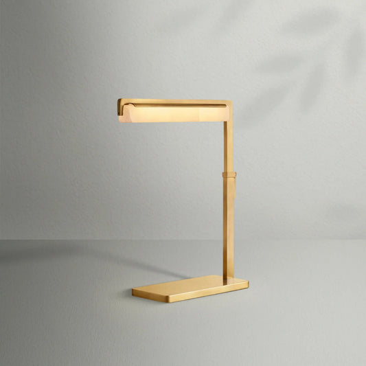 Aedubon Alabaster Task Table Lamp - Lightings Menu
