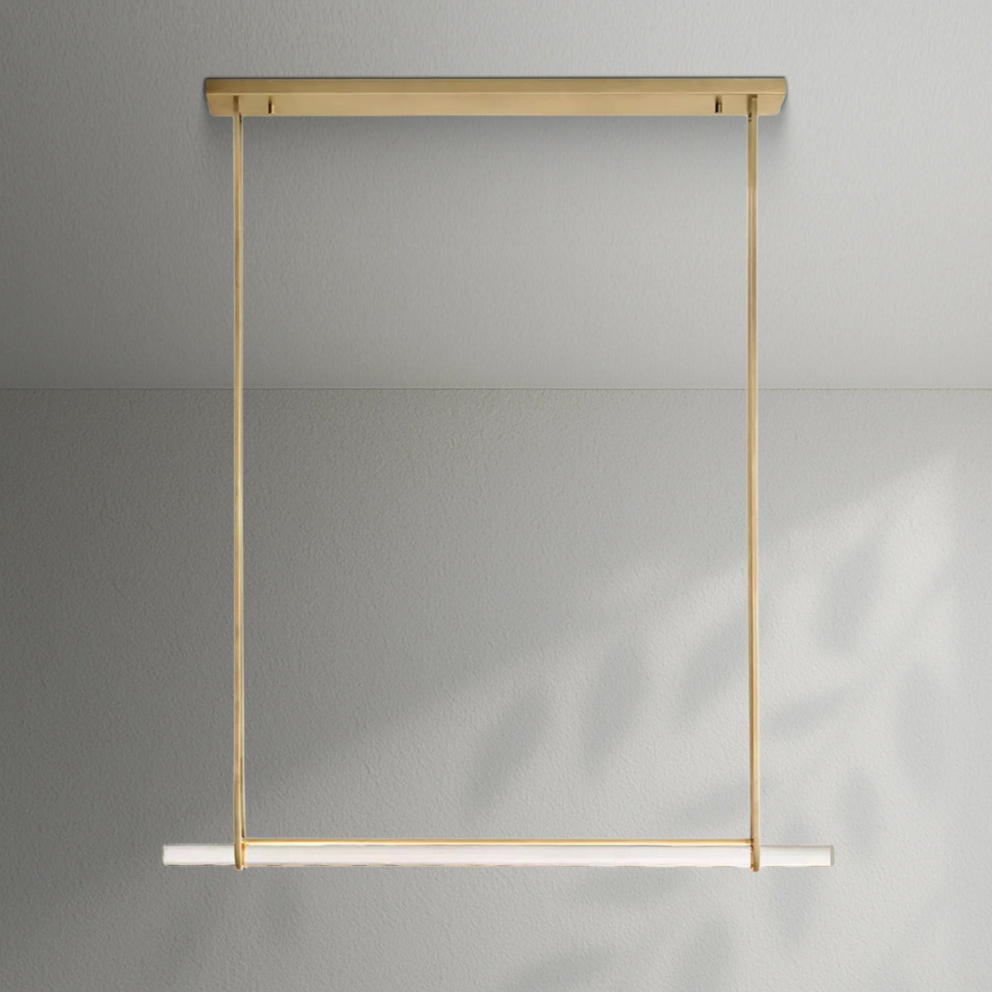 Aedubon Crystal Single Bar Linear Chandelier - Lightings Menu