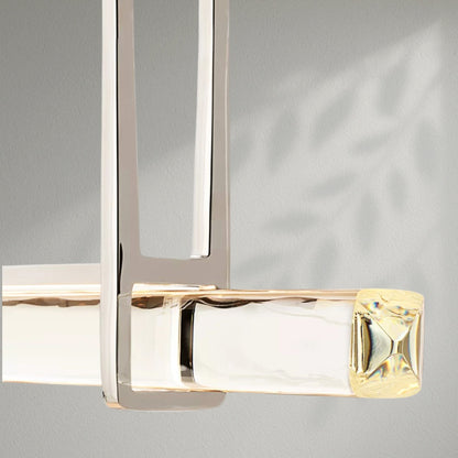 Aedubon Crystal Single Bar Linear Chandelier - Lightings Menu