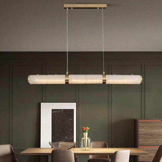 Alabaster Anne Art Linear Chandelier - Lightings Menu