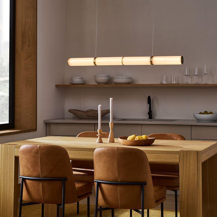 Alabaster Anne Art Linear Chandelier - Lightings Menu