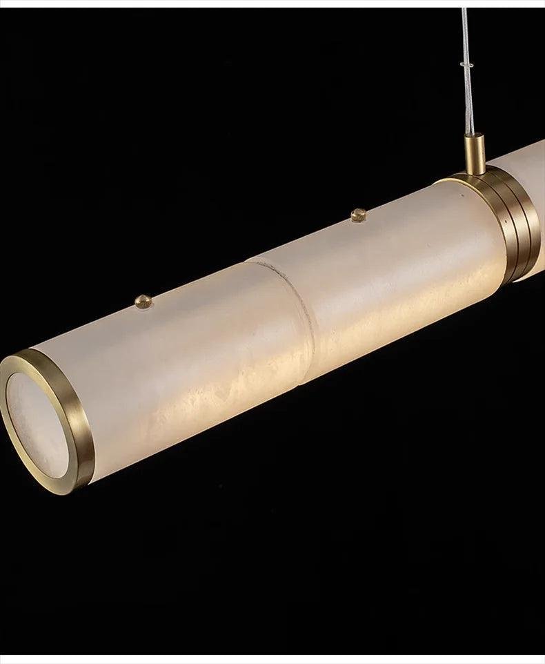Alabaster Anne Art Linear Chandelier - Lightings Menu