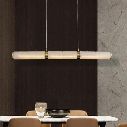 Alabaster Anne Art Linear Chandelier - Lightings Menu