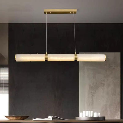 Alabaster Anne Art Linear Chandelier - Lightings Menu
