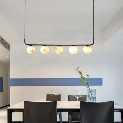 Alabaster Anne Island Chandelier 5 Lights - Lightings Menu