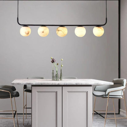 Alabaster Anne Island Chandelier 5 Lights - Lightings Menu