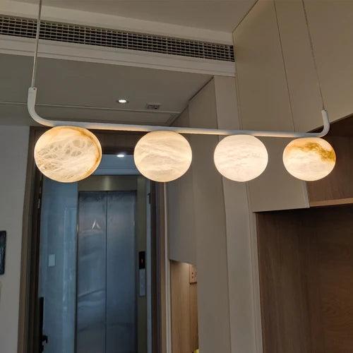 Alabaster Anne Island Chandelier 5 Lights - Lightings Menu