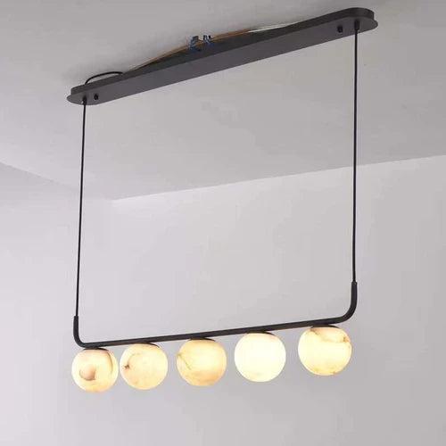 Alabaster Anne Island Chandelier 5 Lights - Lightings Menu