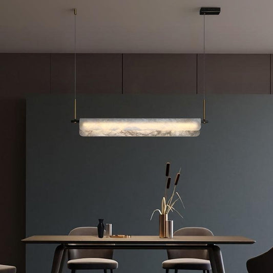 Alabaster Anne Linear Art Chandelier - Lightings Menu