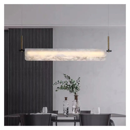 Alabaster Anne Linear Art Chandelier - Lightings Menu