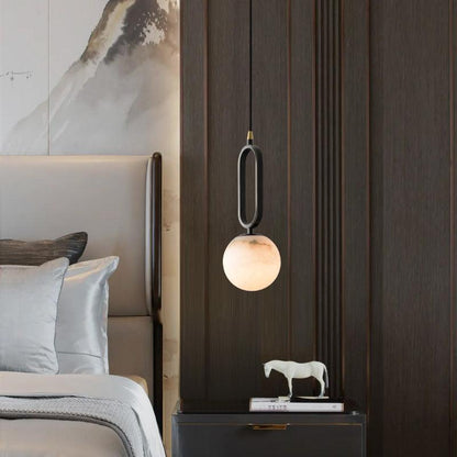 Alabaster Ball Pendant - Lightings Menu