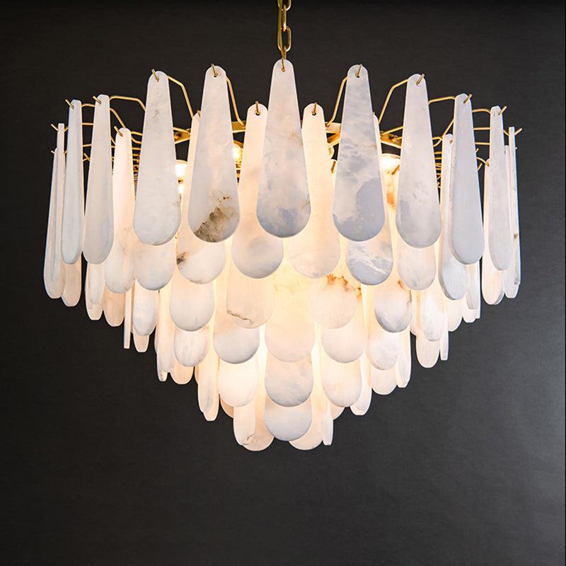 Alabaster Foyer Modern Chandelier - Lightings Menu