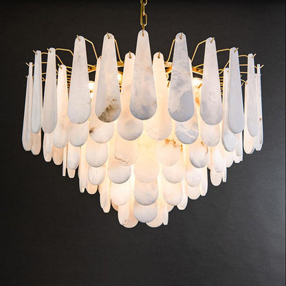 Alabaster Foyer Modern Chandelier - Lightings Menu