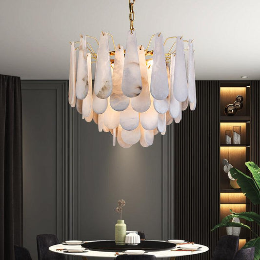 Alabaster Foyer Modern Chandelier - Lightings Menu