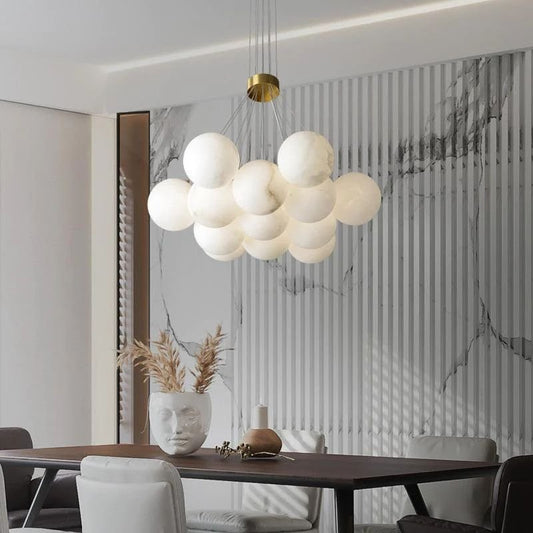 Alabaster Global Ceiling Chandelier - Lightings Menu