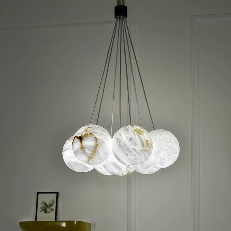 Alabaster Global Ceiling Chandelier - Lightings Menu