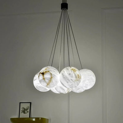 Alabaster Global Ceiling Chandelier - Lightings Menu