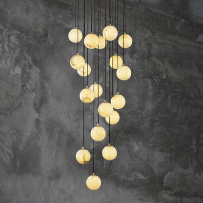 Alabaster Global Wavy Chandelier - Lightings Menu
