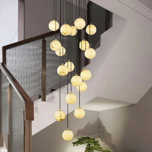 Alabaster Global Wavy Chandelier - Lightings Menu