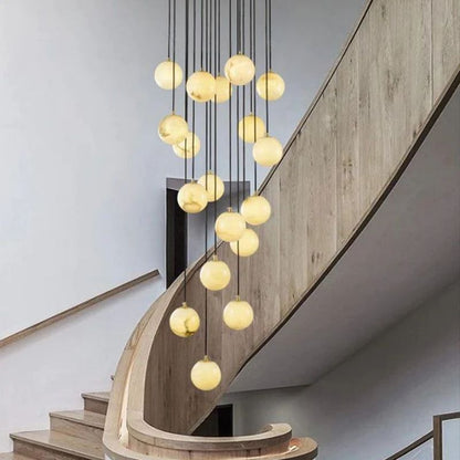 Alabaster Global Wavy Chandelier - Lightings Menu