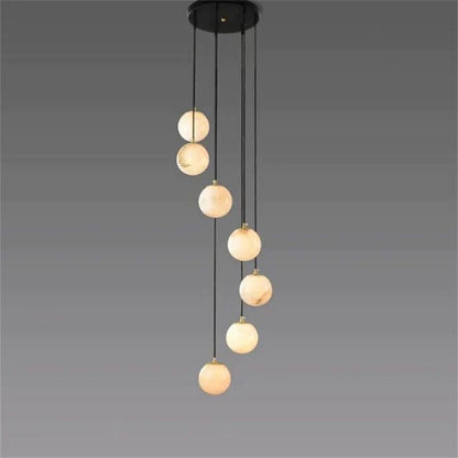 Alabaster Global Wavy Chandelier - Lightings Menu