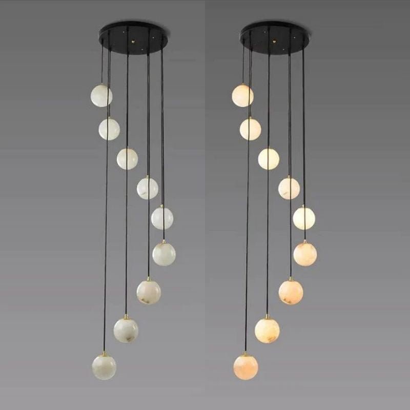 Alabaster Global Wavy Chandelier - Lightings Menu