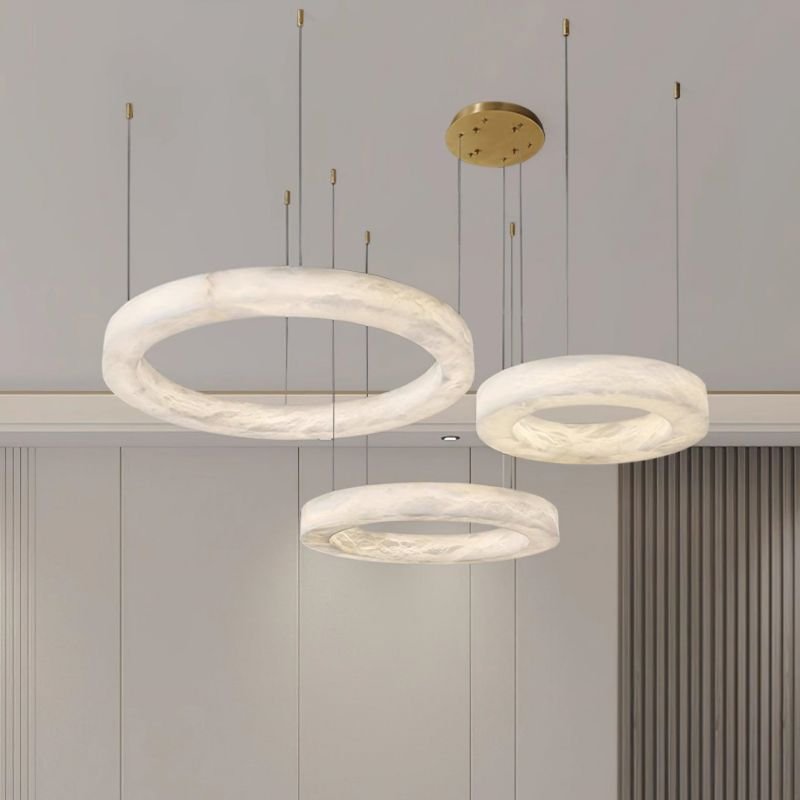 Alabaster Globle Chandelier Light - Lightings Menu