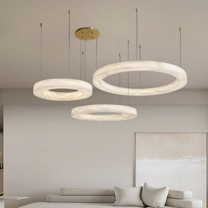 Alabaster Globle Chandelier Light - Lightings Menu