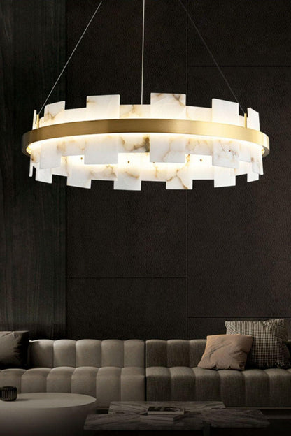Alabaster Halo Chandelier - Lightings Menu