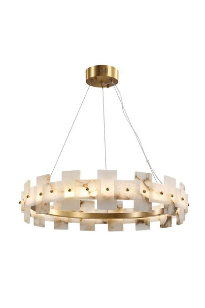 Alabaster Halo Chandelier - Lightings Menu