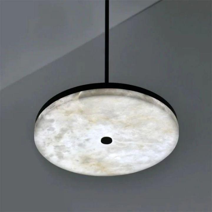 Alabaster Island Shape Mini Pendant Light - Lightings Menu