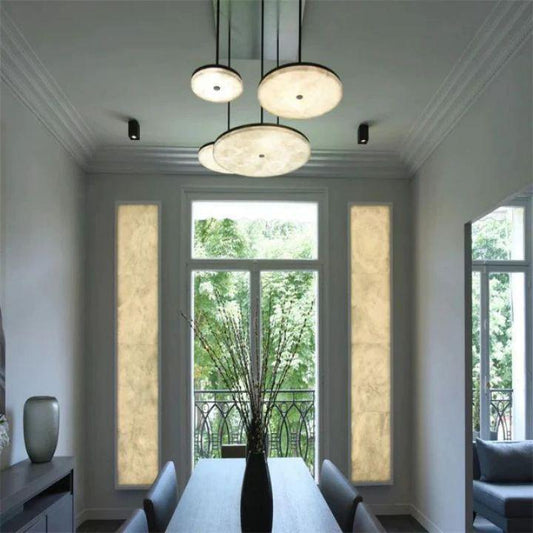 Alabaster Island Shape Mini Pendant Light - Lightings Menu