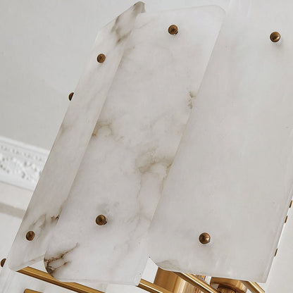 Alabaster Lorry Round Chandelier 20" 31" - Lightings Menu