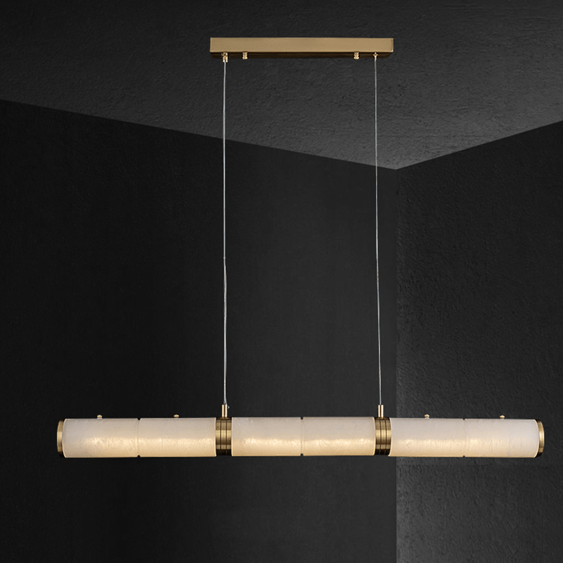 Alabaster Modern Art Linear Chandelier - Lightings Menu