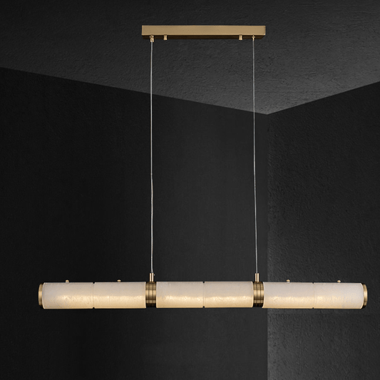Alabaster Modern Art Linear Chandelier - Lightings Menu