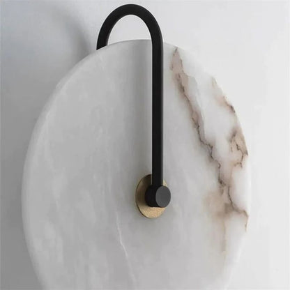 Alabaster Modern Disc Wall Sconce - Lightings Menu
